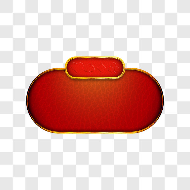 闪亮的皮革纹理赌场旗帜，在透明的背景矢量插图卡烙印甲板图片下载