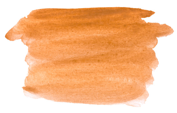 橙色水彩笔触素材图片