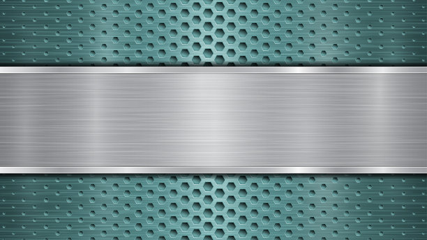 金属背景与孔和抛光板图片下载
