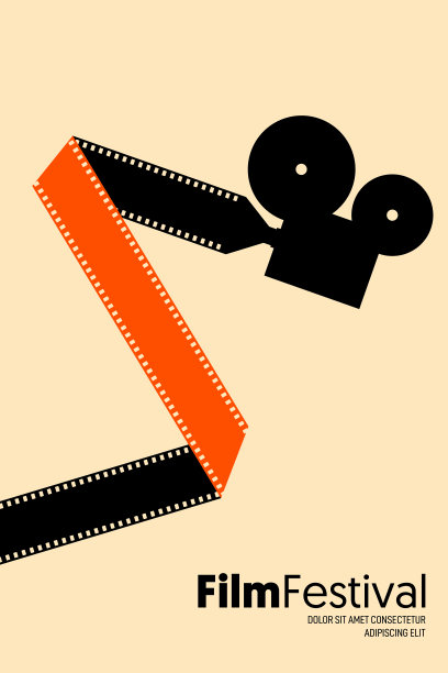 电影和电影海报设计模板背景现代复古复古的风格图片下载