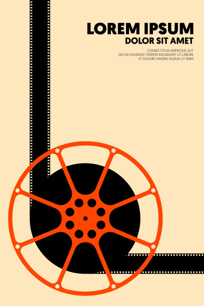 电影和电影海报设计模板背景现代复古复古的风格图片下载