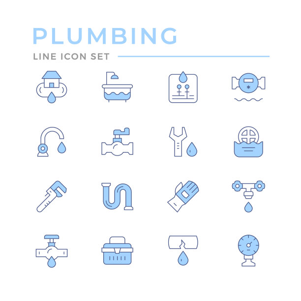 设置水管的颜色线图标图片下载