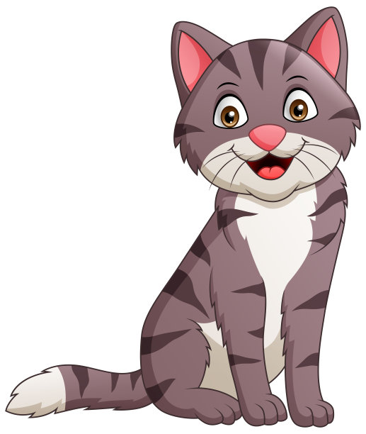 可爱的卡通猫素材图片