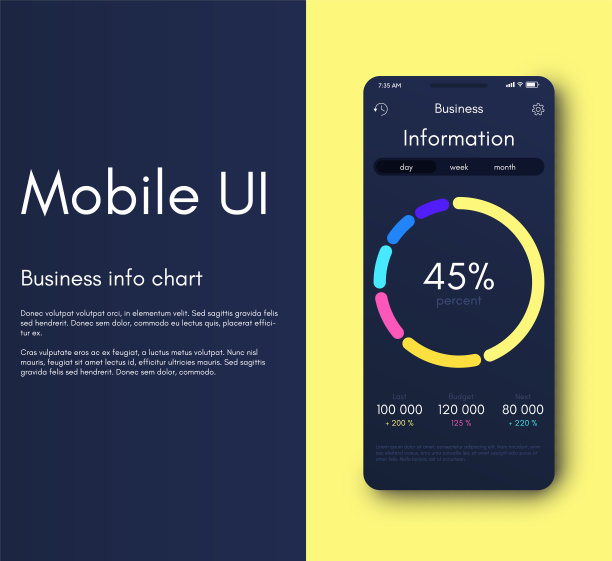 移动应用程序接口。Ui设计，矢量图图片下载