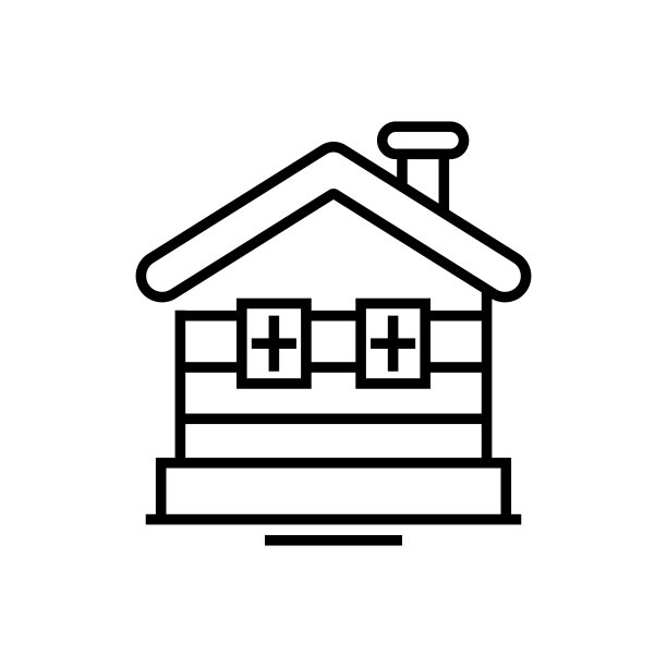 木屋线条图标、概念符号、轮廓矢量插图、线性符号图片下载