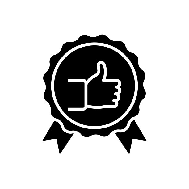 质量标志黑色图标，概念插图，矢量平面符号，象形符号图片下载