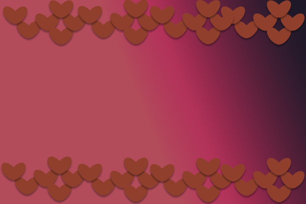 抽象背景与心脏形状的顶部和底部。图片下载