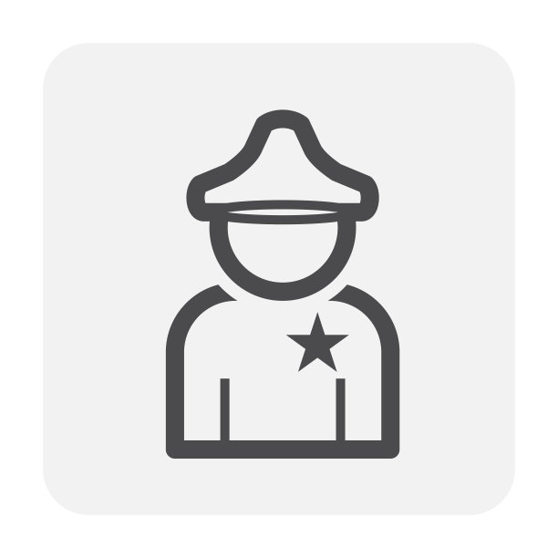黑色警察图标图片下载