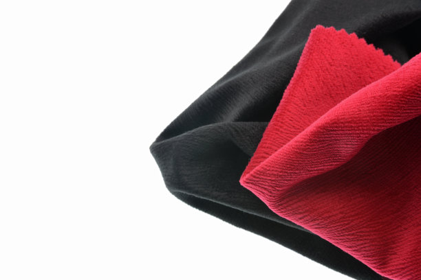 彩色织物的特写孤立在白色的背景图片下载