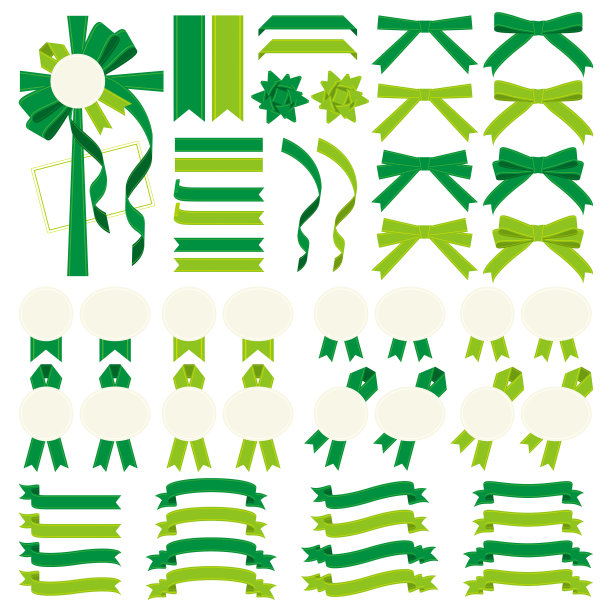 变种套固体绿色和黄色绿色丝带图片下载