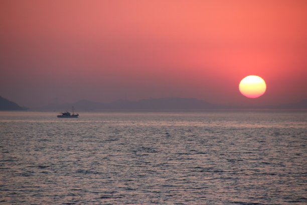 濑户内海的日落图片下载