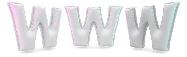 大写字母w，大写。充气白色气球的背景。3 d图片下载