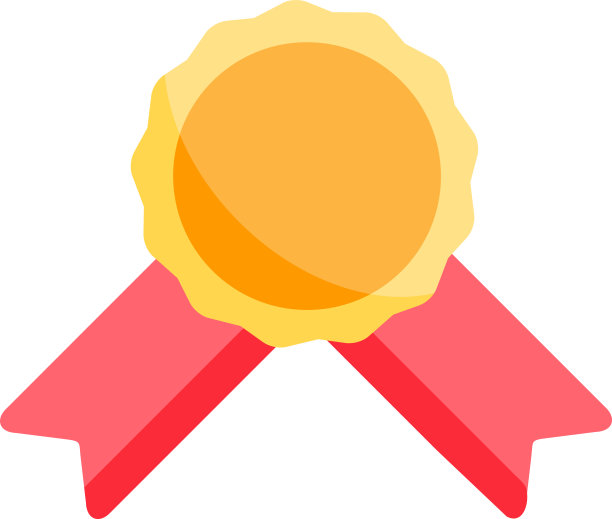 金牌与红丝带孤立在白色的背景。第一名成就奖。冠军奖章与星。向量。金牌图标。图片下载