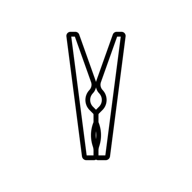 衣服别针图标向量。孤立轮廓符号插图图片下载