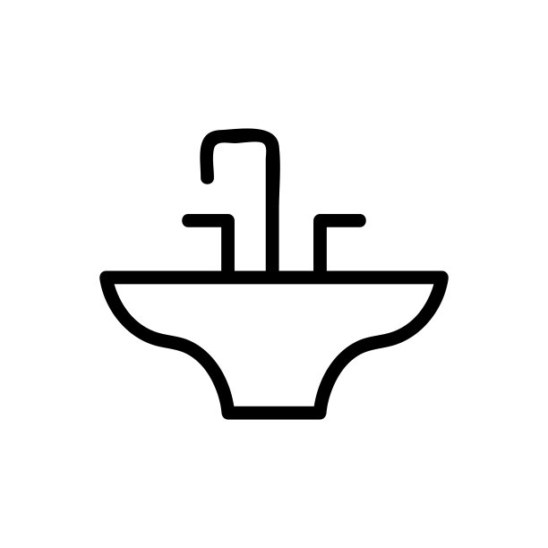 水槽图标矢量。孤立轮廓符号插图图片下载