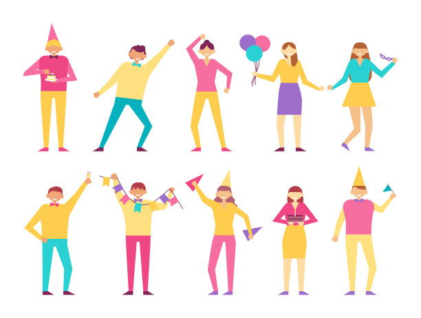 有趣的人一起庆祝生日派对图片下载