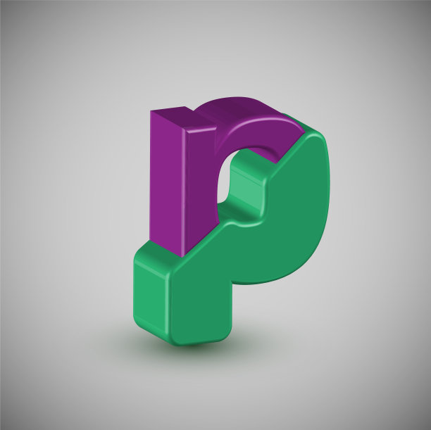 3D彩色字符从排版，向量图片下载