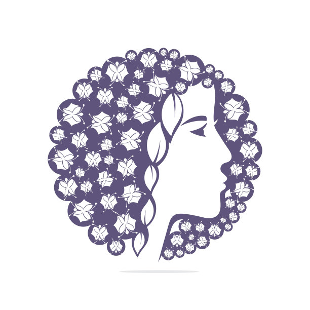 女孩离开标志模板设计。图片下载