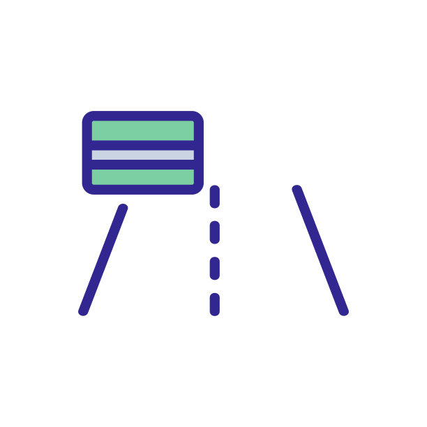 收费公路图标矢量。孤立轮廓符号插图图片下载