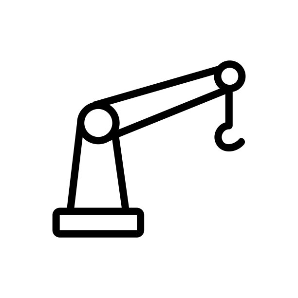 起重机建设图标向量。孤立轮廓符号插图图片下载