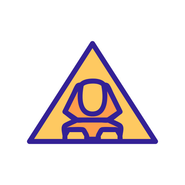 埃及狮身人面像矢量图标。孤立轮廓符号插图图片下载