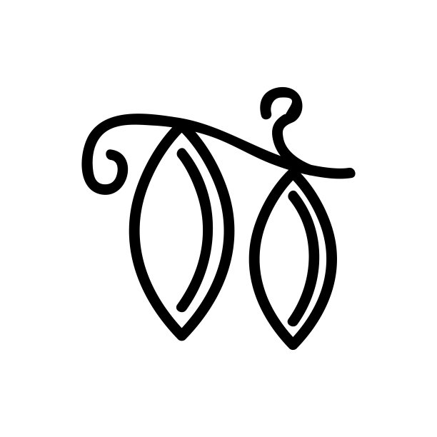 绿色豌豆图标向量。孤立轮廓符号插图图片下载