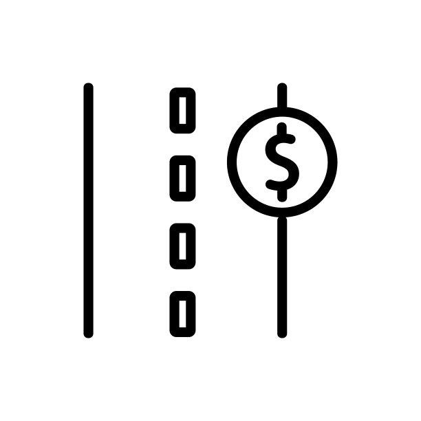 收费公路图标矢量。孤立轮廓符号插图图片下载