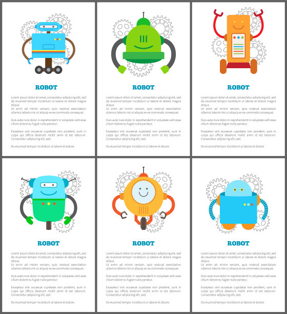 机器人和创新集矢量插图图片下载