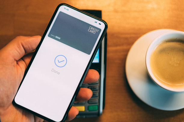 咖啡店的非接触式支付图片下载