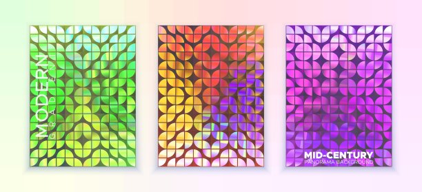 抽象的矢量，明亮的梯度，装饰类似于中世纪。图片下载