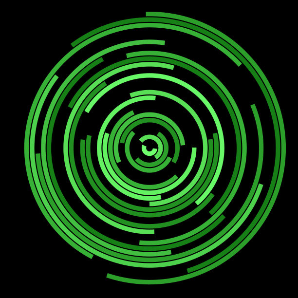 圈中的绿线作为抽象背景图片下载