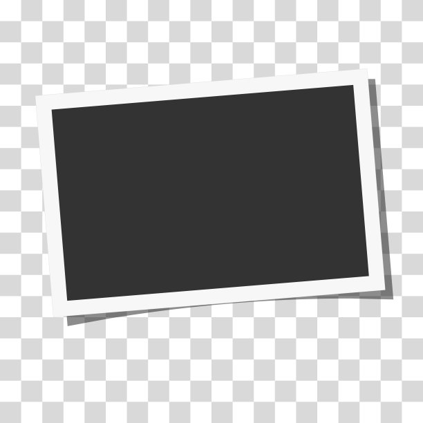 复古的现实向量相框与侧比3:2放置在透明的背景水平。模板图设计。图片下载
