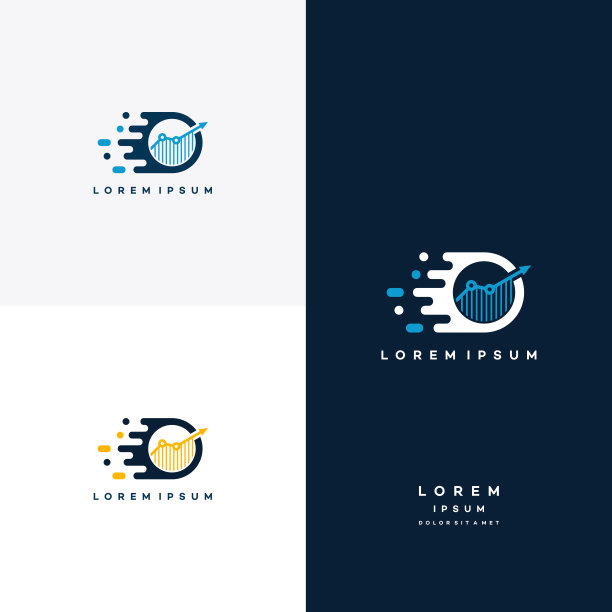 快速增长标志设计概念向量，金融标志设计图片下载