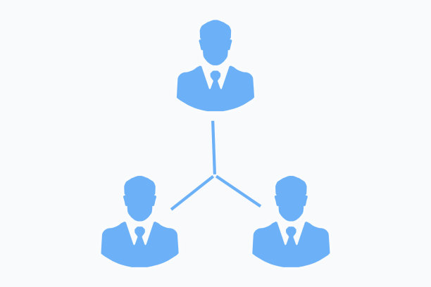 层级图标设置在现代商业风格。白色背景上的简单组织图标。商人们为网站设计和移动应用程序勾勒出轮廓符号。图片下载