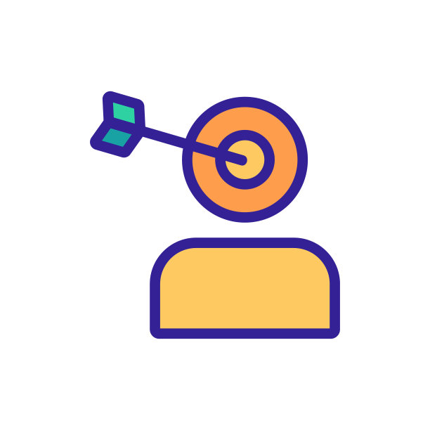 目标人是一个图标向量。孤立轮廓符号插图图片下载