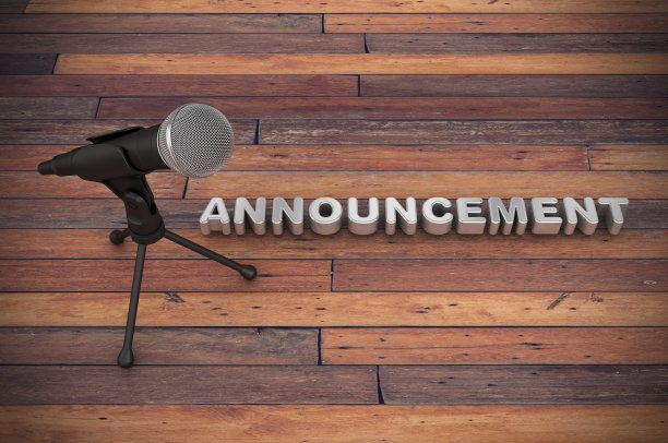 麦克风与公告字- 3D渲染图片下载