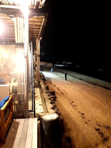 海滩夜晚大自然的宁静图片下载