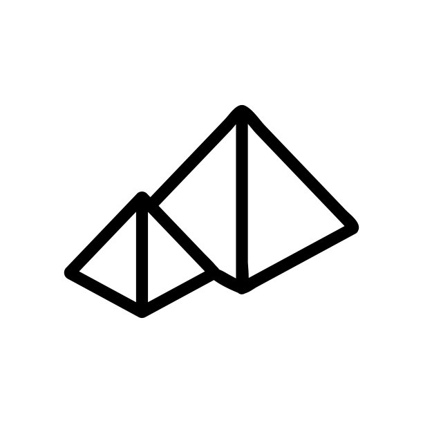 埃及金字塔图标向量。孤立轮廓符号插图图片下载