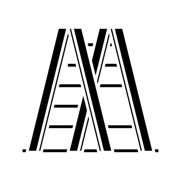 修复楼梯黑色图标，概念插图，矢量平面符号，象形符号图片下载