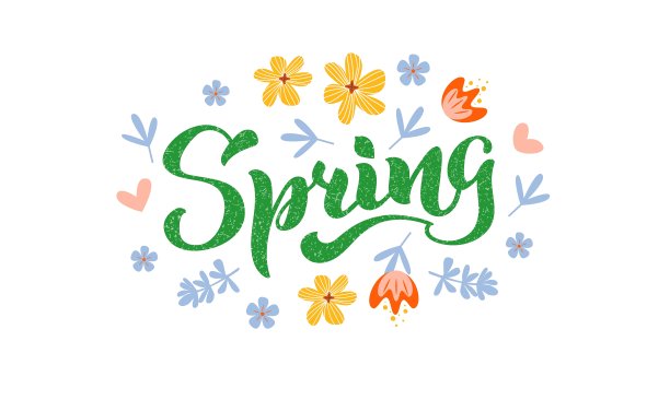 春天的手写字体图片下载