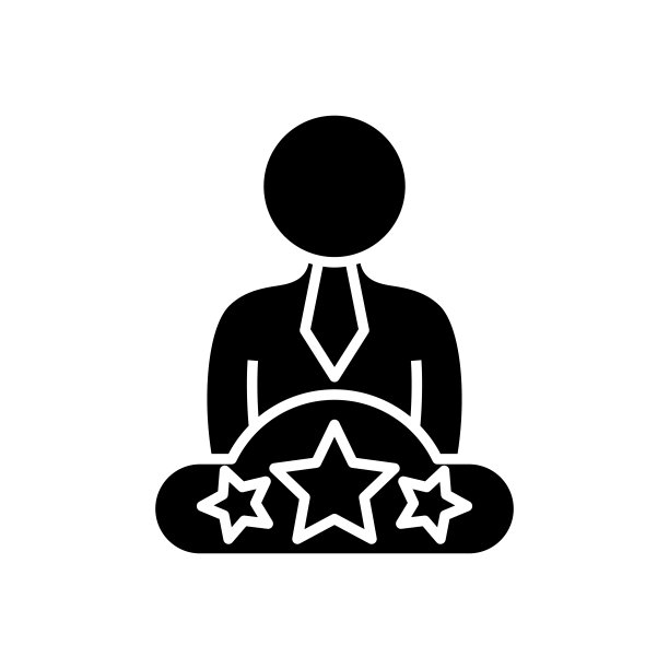 星星经理黑色图标图片下载
