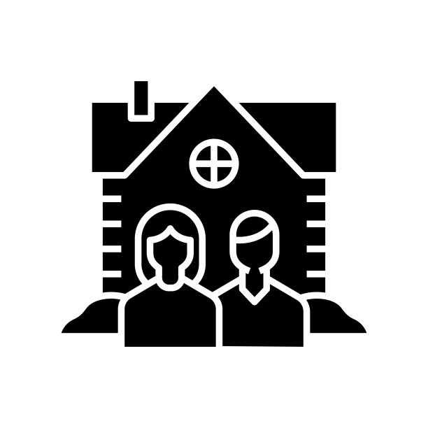 房地产使用黑色图标、概念插图、矢量平面符号、象形符号图片下载