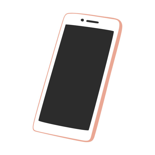 白色和粉色智能手机的插图。图片下载