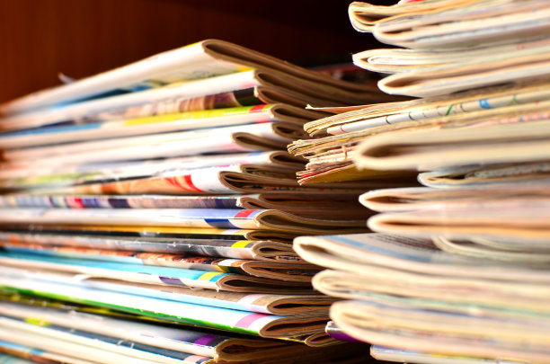 广泛的收藏和许多光泽的多色杂志图片下载