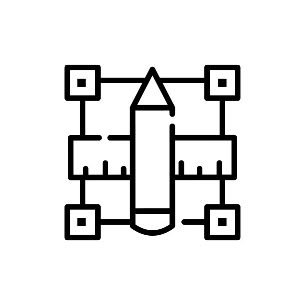 矢量比例插画：线性设计与开发风格图标图片下载