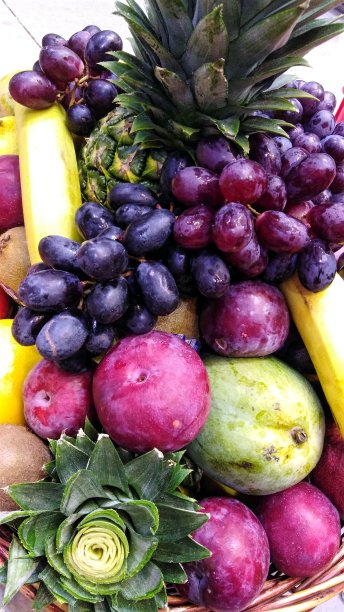 水果与菠萝产品混合，奇异果蒸汽图片下载