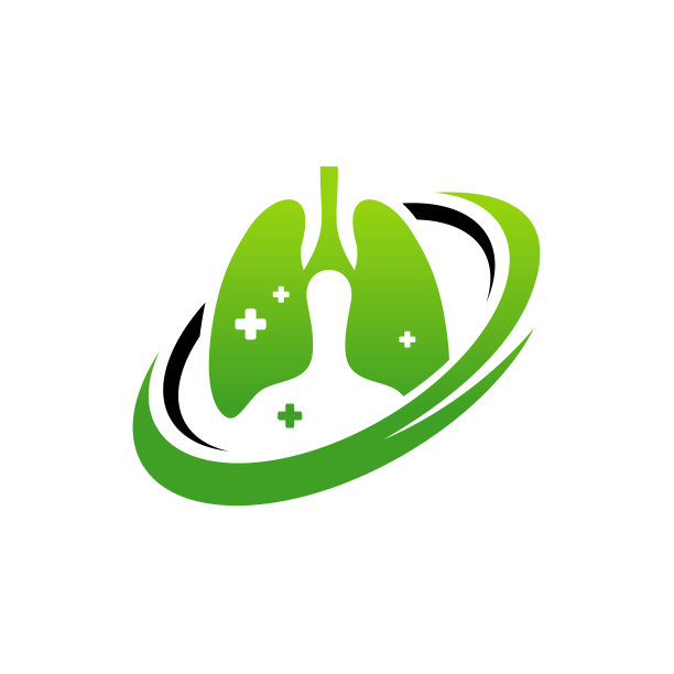 肺护理标志设计矢量，肺标志模板图片下载