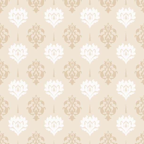 复古风格的米色装饰墙纸。无缝模式图片下载
