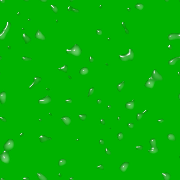 水滴纹理在绿色屏幕-无缝渲染插图图片下载