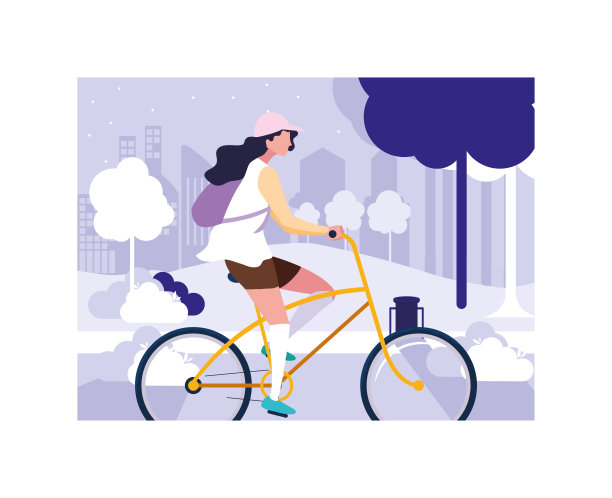拥有自行车的女人，拥有健康生活方式的女人图片下载